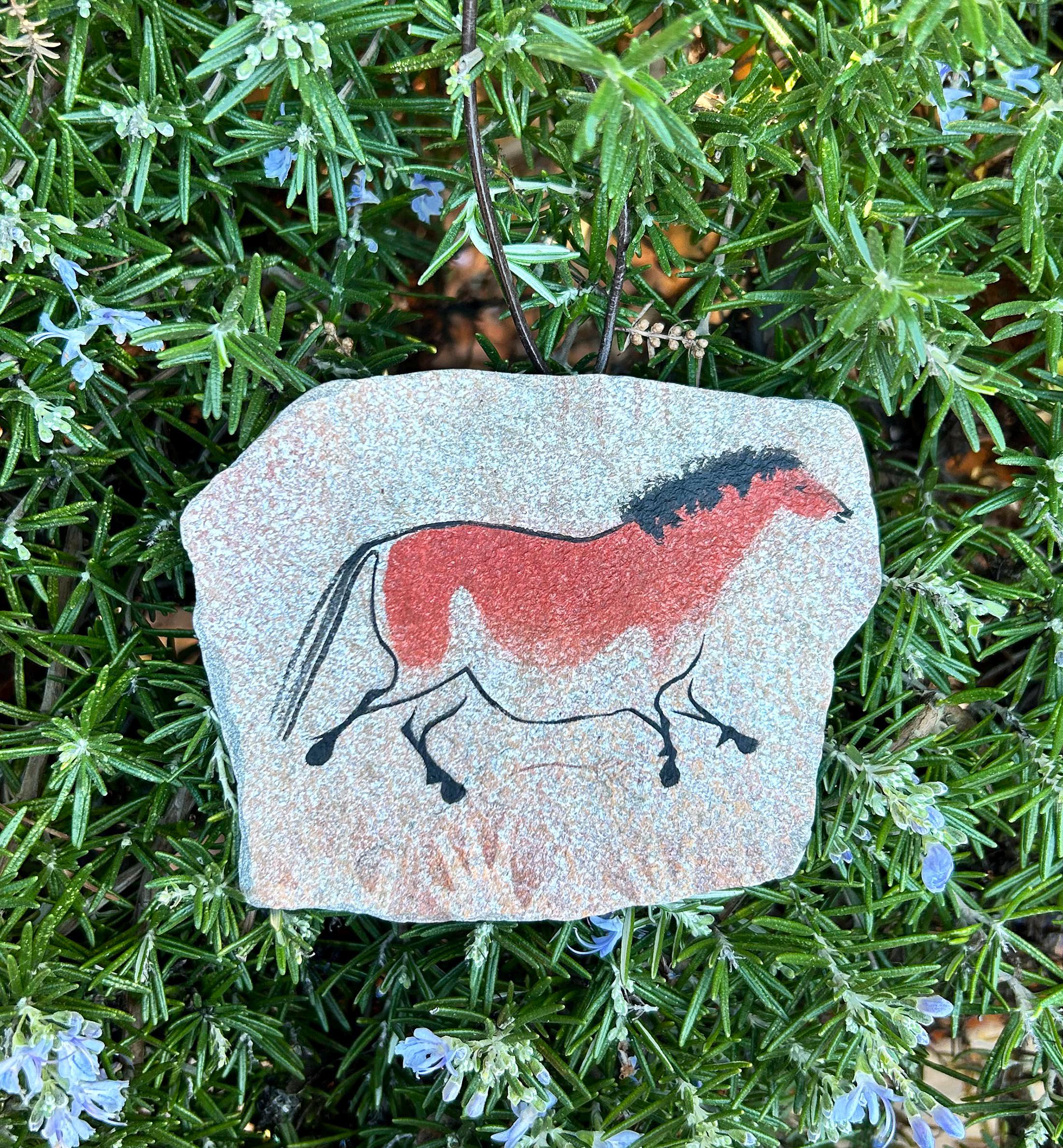 フランスアンティーク店購入バティック 洞窟装飾壁画 古代動物 蝋纈染タペストリー フランスアンティーク店購入バティック 洞窟装飾壁画 古代動物