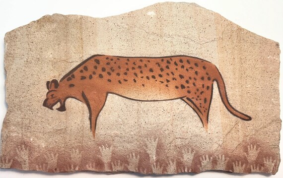 ショーヴェ洞窟壁画「吊り石に描かれたヒョウ」 - Etsy 日本