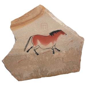 Lascaux Horse cave painting on hanging stone