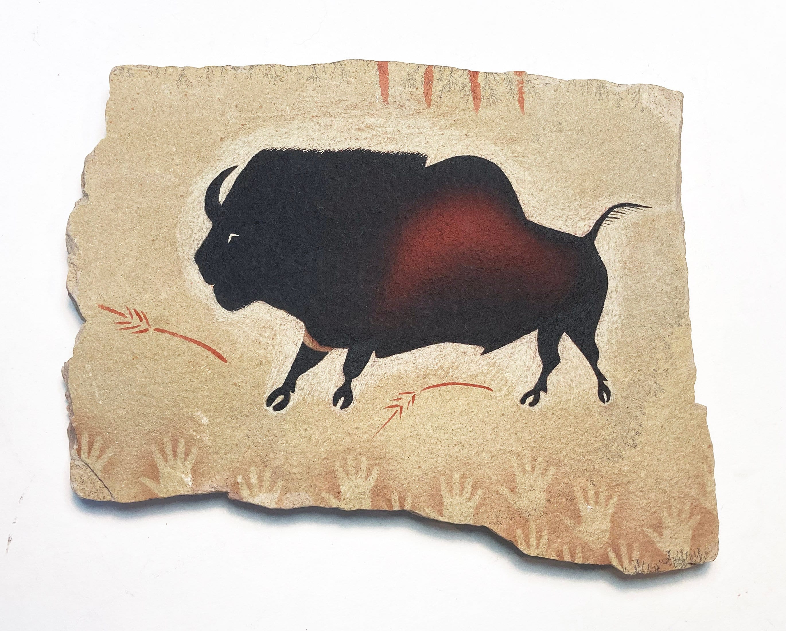 Lascaux Bison Cave Painting on Hanging Stone - Etsy