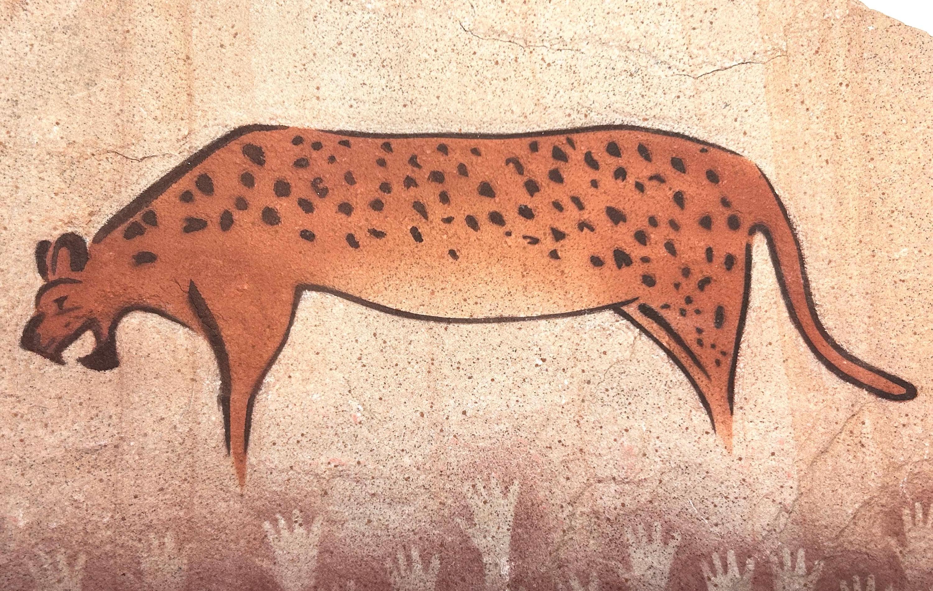 ショーヴェ洞窟壁画「吊り石に描かれたヒョウ」 - Etsy 日本