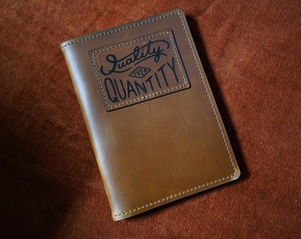 Field Notebook Cover - Genuine Oxford Excel Leather - Hand Made in the Appalachian Mountains- Built to last - Notepad included