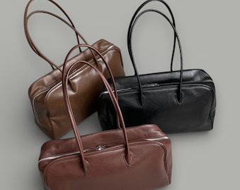 High Quality Leather Shoulder Bag Small & Large, Multiple Colors, Handcrafted
