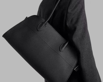 Minimalist Leather Shoulder Bag Luxury Tote Purse Old Money Aesthetic Designer Handbag Chic Satchel Elegant Women GiftTimeless Hobo Work Bag
