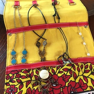 Folding/Travel Jewelry Storage Case - Swahili Flora