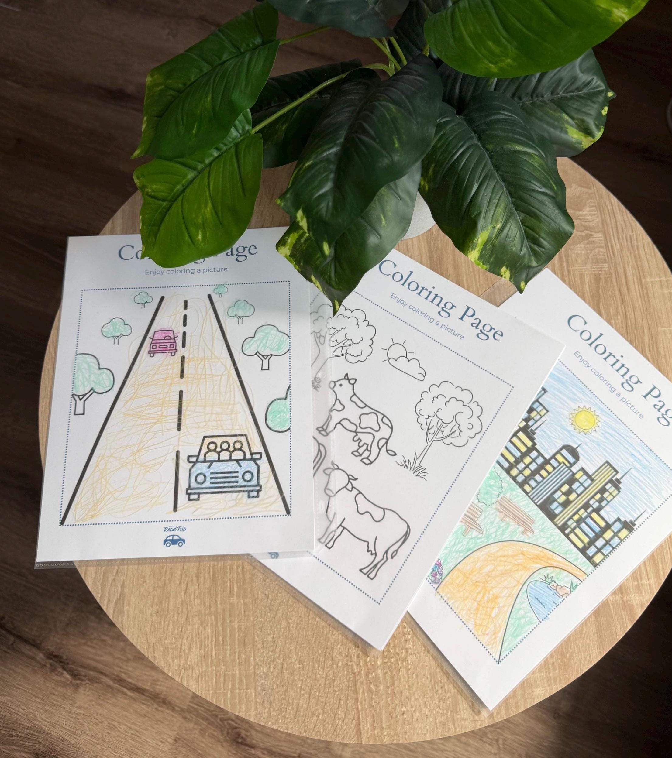 4 Coloring Pages for Children (printable) - Etsy