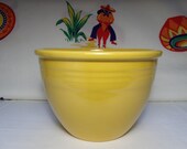 Vintage Fiesta Fiestaware Yellow No. 2 Mixing Bowl HLC Homer Laughlin China 1938-44 2 Nesting Bowl No Rings Depression Kitchenware Art Deco