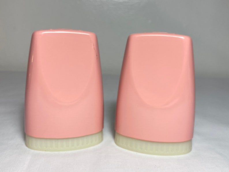 Vintage 1950's Pink Boonton Melmac Salt & Pepper Shakers Boontonware Made in USA Mid Century Kitchen image 4