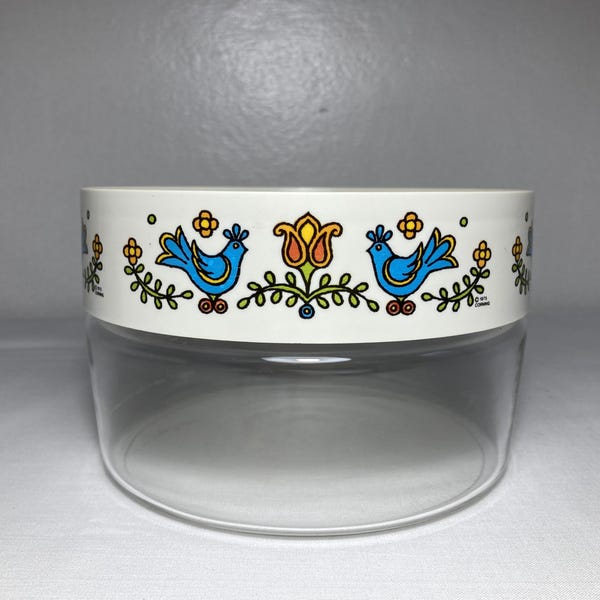 Vintage Pyrex Corning Country Festival Store N' See Glass Canister
