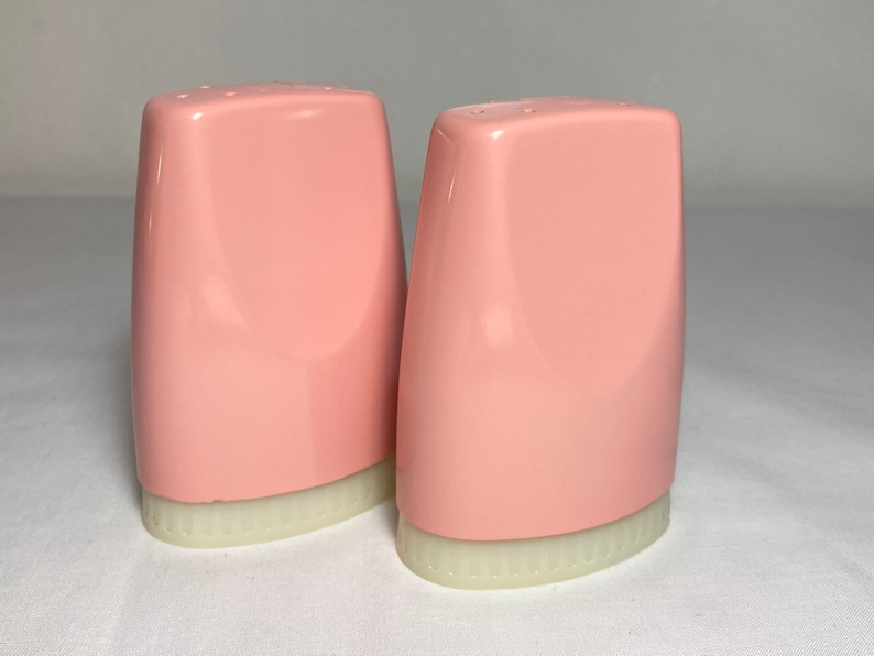 Vintage 1950's Pink Boonton Melmac Salt & Pepper Shakers Boontonware Made in USA Mid Century Kitchen image 10