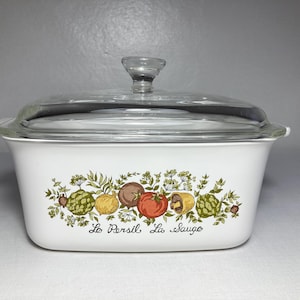 Vintage Corning Ware Spice of Life Casserole P-4-B Rectangular 1.5 Qt Dish & Lid