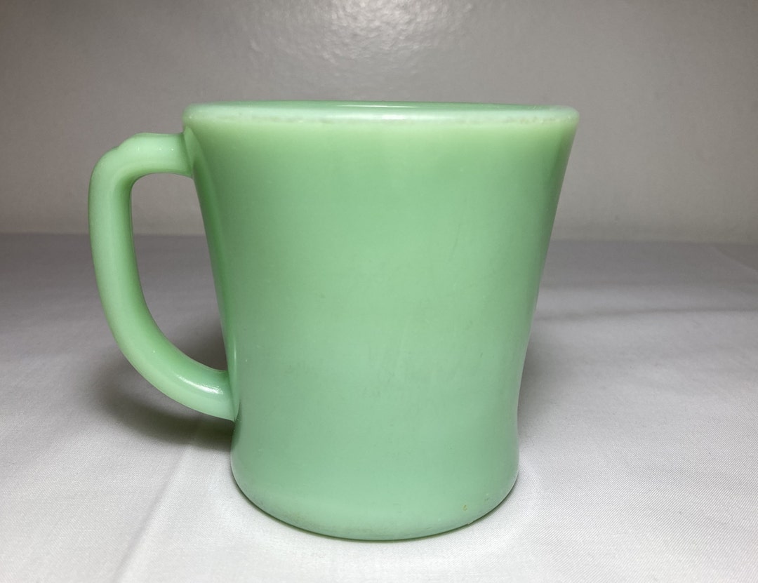 Vintage Fire King Jadeite D Handle Coffee Cup Mug Oven Ware Made in USA