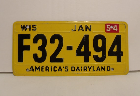 Vintage 1953 Wheaties Utah Mini License Plate Cereal Premium Bicycle Auto Collectable Tin State Souvenir Retro Travel