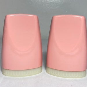 Vintage 1950's Pink Boonton Melmac Salt & Pepper Shakers Boontonware Made in USA Mid Century Kitchen image 1