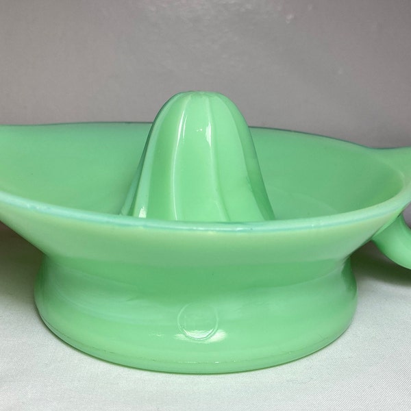 Vintage McKee Uranium Jadeite Glass Citrus Reamer Juicer Depression Kitchenware - "As Found" Glows