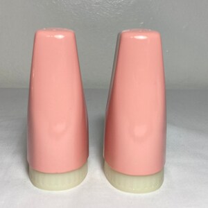 Vintage 1950's Pink Boonton Melmac Salt & Pepper Shakers Boontonware Made in USA Mid Century Kitchen image 3