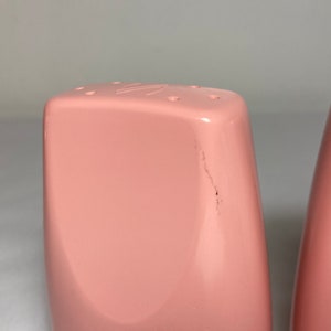 Vintage 1950's Pink Boonton Melmac Salt & Pepper Shakers Boontonware Made in USA Mid Century Kitchen image 5