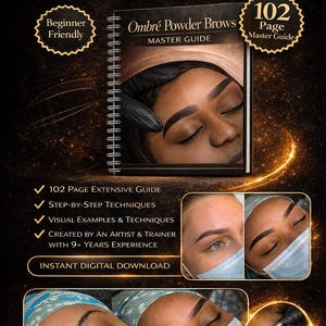 PMU Ombré Powder Brows Cursus | Beginner tot gevorderd Trainingshandleiding | Digitale PDF Download | PMU & Business tips