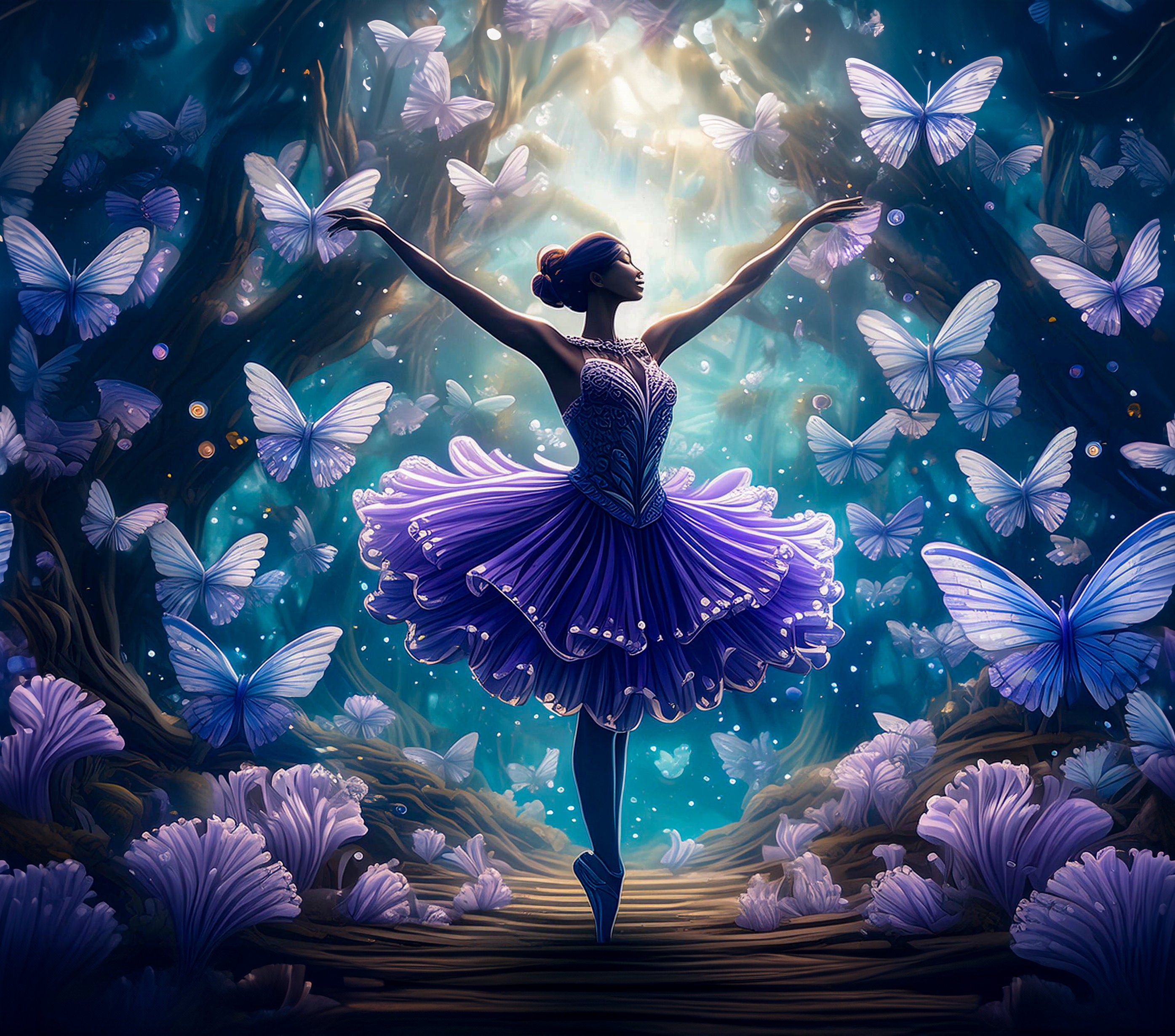 Ballerina Butterfly Fantasy Digital Download, 20 Oz Seamless Skinny ...