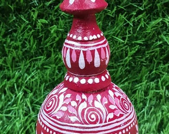 Hand-Painted Indian Folk Art Box