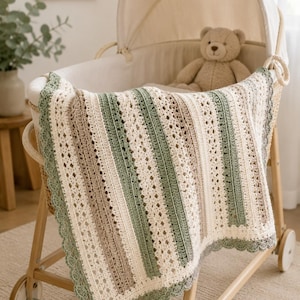Modèle de couverture pour bébé au crochet
