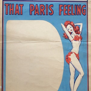 Original Hand Painted 1950s Burlesque Strip Show Soho Advertisement
