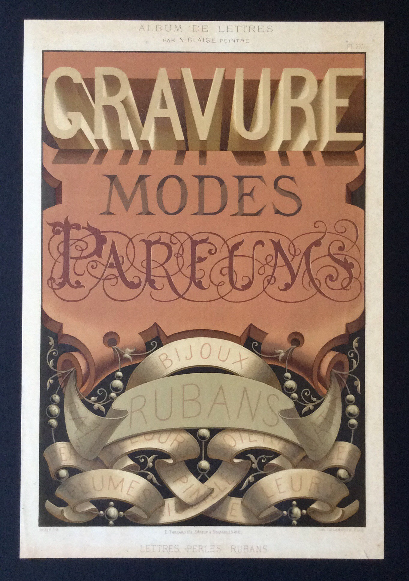 Rare 1900 TYPOGRAPHY ALPHABET Chromolithograph Antique Print Folio Plate  Deco Nouveau Letters Font N.glaise Thézard - Etsy, image size:1363x1936