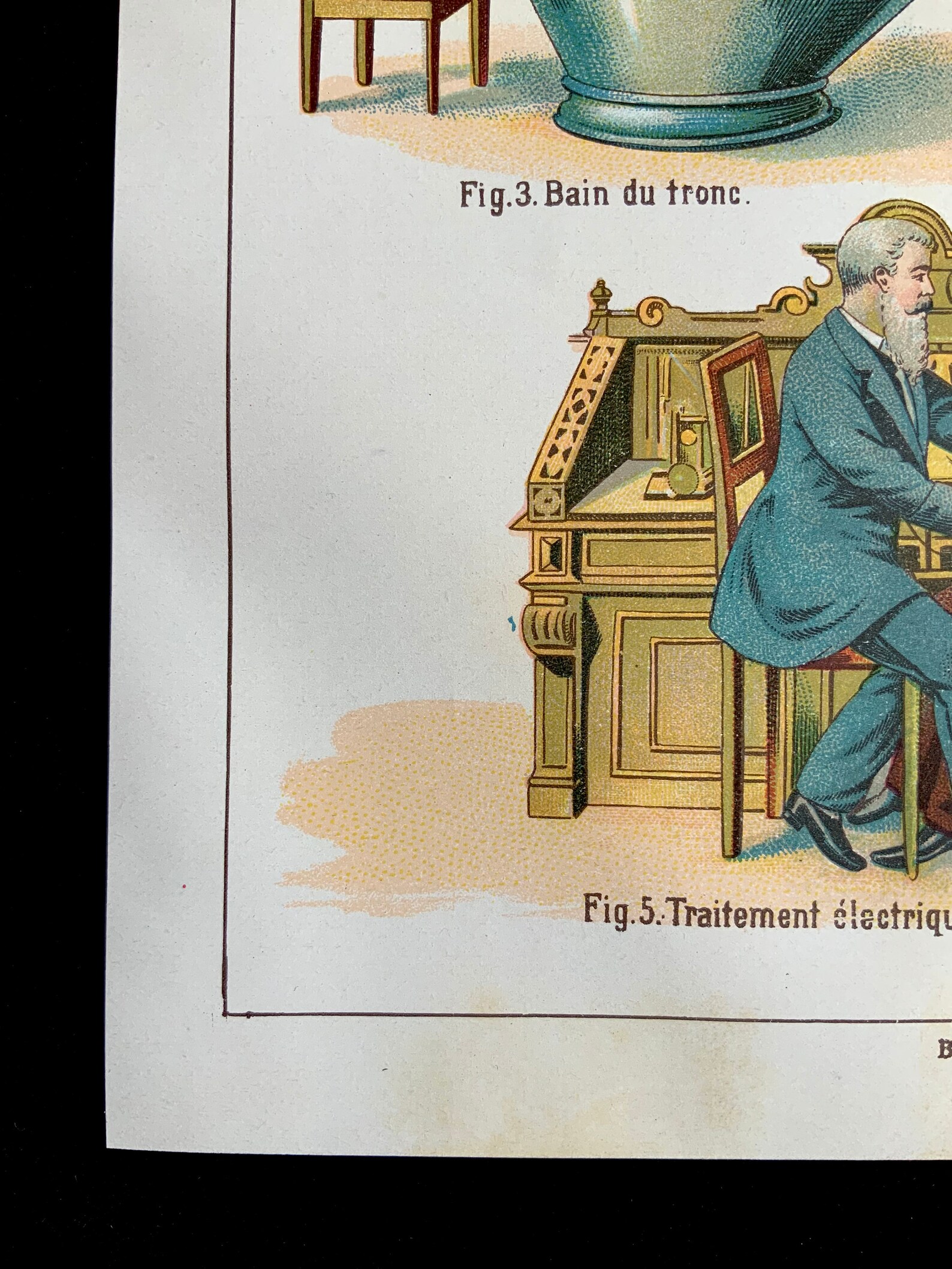 BATH MOUSTACHE Antique French Bookplate Print Circa 1900 | Etsy