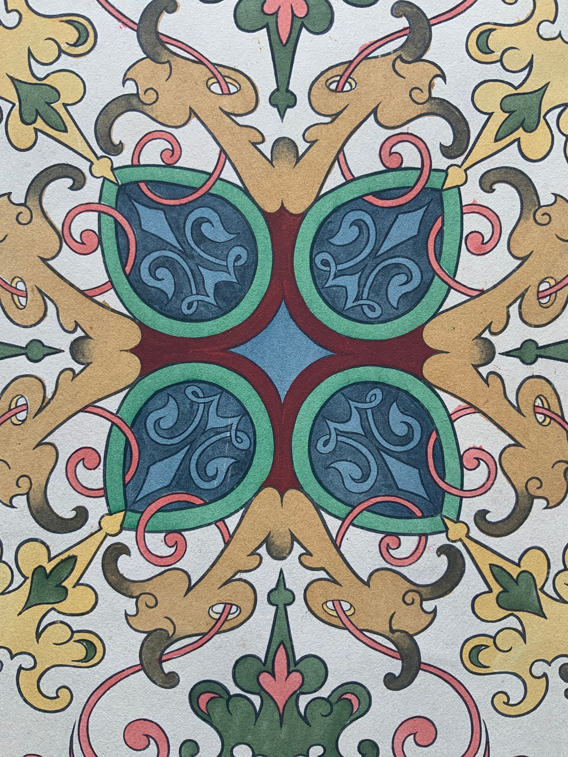 Rare Pochoir Print Mid to Late 1800s Manuel De Peintures Decorative ...