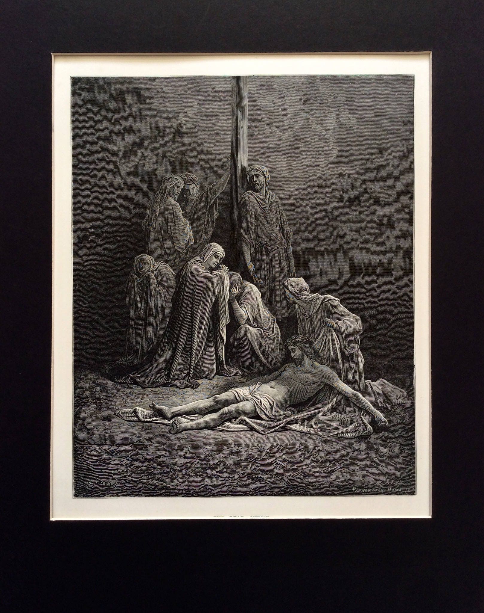 DEAD CHRIST JESUS 1870 Antique Engraving Gustave Doré Bible - Etsy