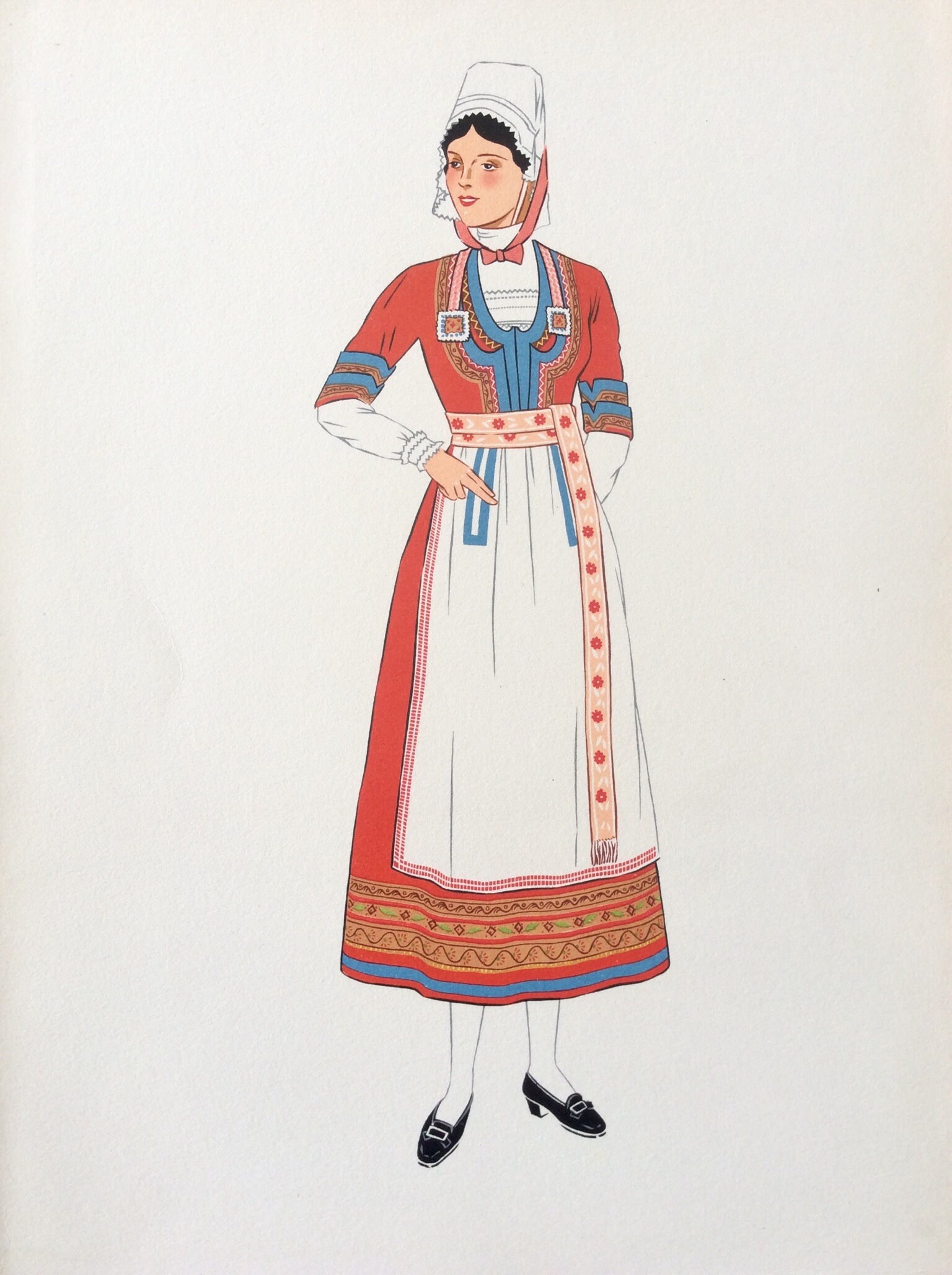 Vintage 1930s Pochoir FRENCH Fashion Print Illustration BRITTANY France Photolithography Stencil Regional Costume Dress Apron - Etsy Vintage 1930s Pochoir FRENCH Fashion Print Illustration BRITTANY France Photolithography Stencil Regional Costume Dress Apron - Etsy