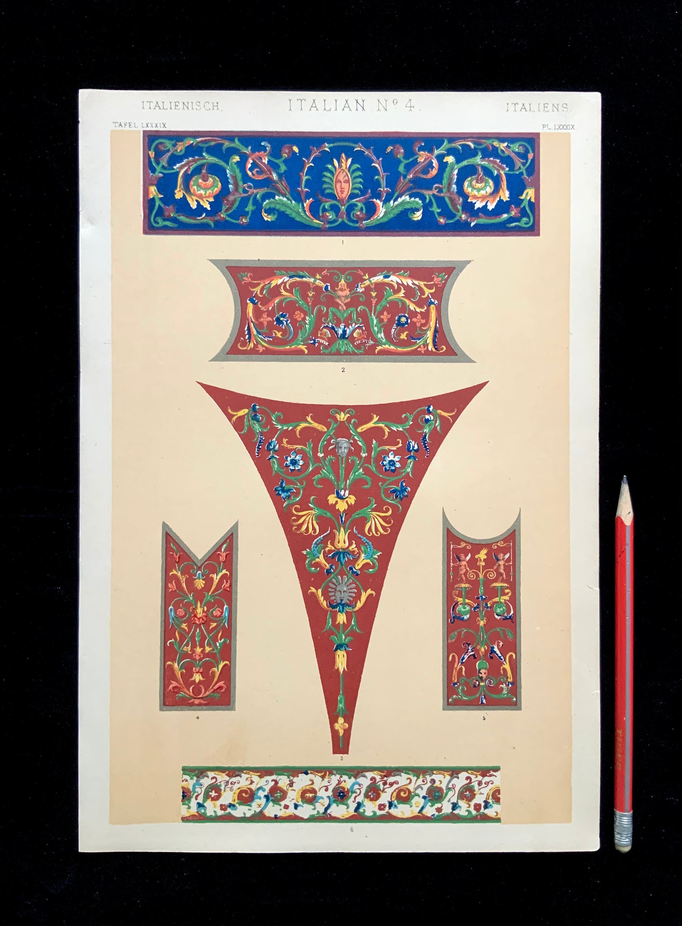 Ik zie je morgen Bonus duim Antique Print 1856 ITALIAN Decorative Art Chromolithograph - Etsy