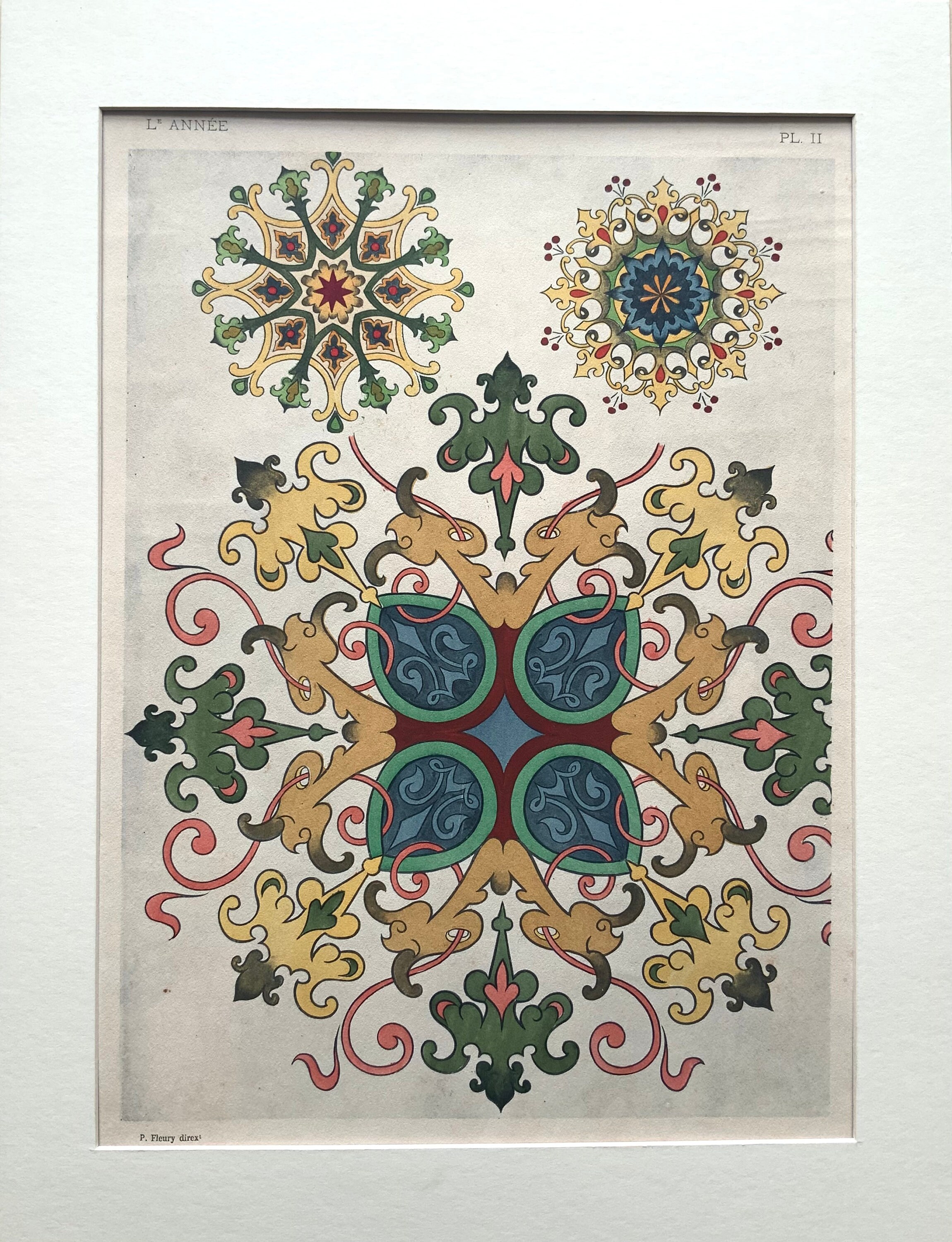 Rare Pochoir Print Mid to Late 1800s Manuel De Peintures Decorative ...