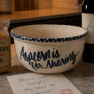 Date Night Game Day Bowl to Serve Snacks to Guests on Special Occasions or Super Bowl Party Gift for Couple