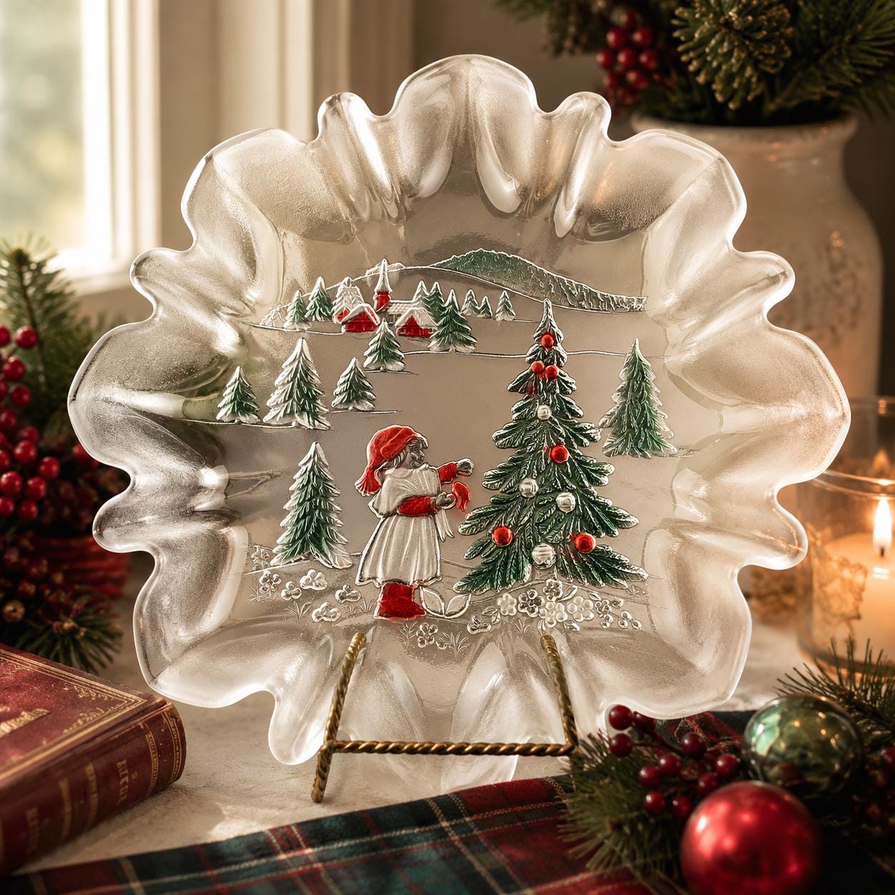 Mikasa Christmas Tree Platter - Etsy