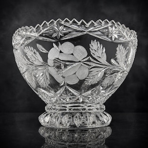 特大 クリスタルボウルLAUSITZERドイツ磁器BLEIKRISTALL24% Lausitzer Crystal - Etsy