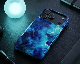 Blue Liquid Space Galaxy Case | iPhone 13 14 15 16 17 Pro Max | Samsung Galaxy S20 S21 S22 S23 S24 S25 S26 Plus Ultra | Google Pixel 6 7 8 9