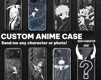 Anime Line Art | Clear Case | iPhone & Samsung | Fits 13 14 15 16 17 Pro Max Air, S20 21 22 23 24 25 26 Plus Ultra | Gifts for Anime Lovers