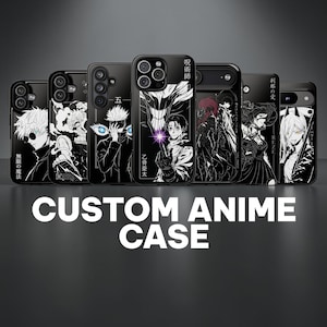Anime-Strichzeichnungen | Robuste Schutzhülle nach Maß | Für iPhone, Samsung und Google Pixel | Passend für 13, 14, 15, 16, 17 Pro Max, Air | S20, 21, 22, 23, 24, 25, 26 Plus, Ultra Bild 1