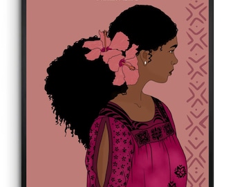 Poster cristiano - donna in abito di popeline - versetto biblico - stampato e spedito - decorazione biblica moderna - poster di fede cristiana