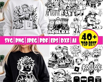 roblox SVG, Roblox SVG Bundle, Roblox Game Character Clipart, Roblox PNG Files for Cricut, Gamer svg Bundle,Roblox Manface Svg,roblox vector