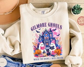 Gilmore Ghouls, Where You Haunt I Will Follow Shirt,Haunted House, Pumpkin Season, Brushstroke Halloween