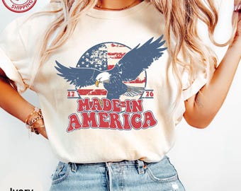 Comfort Colors®Made In America Shirt,4th Of July Tshirt,Eagle Tee,