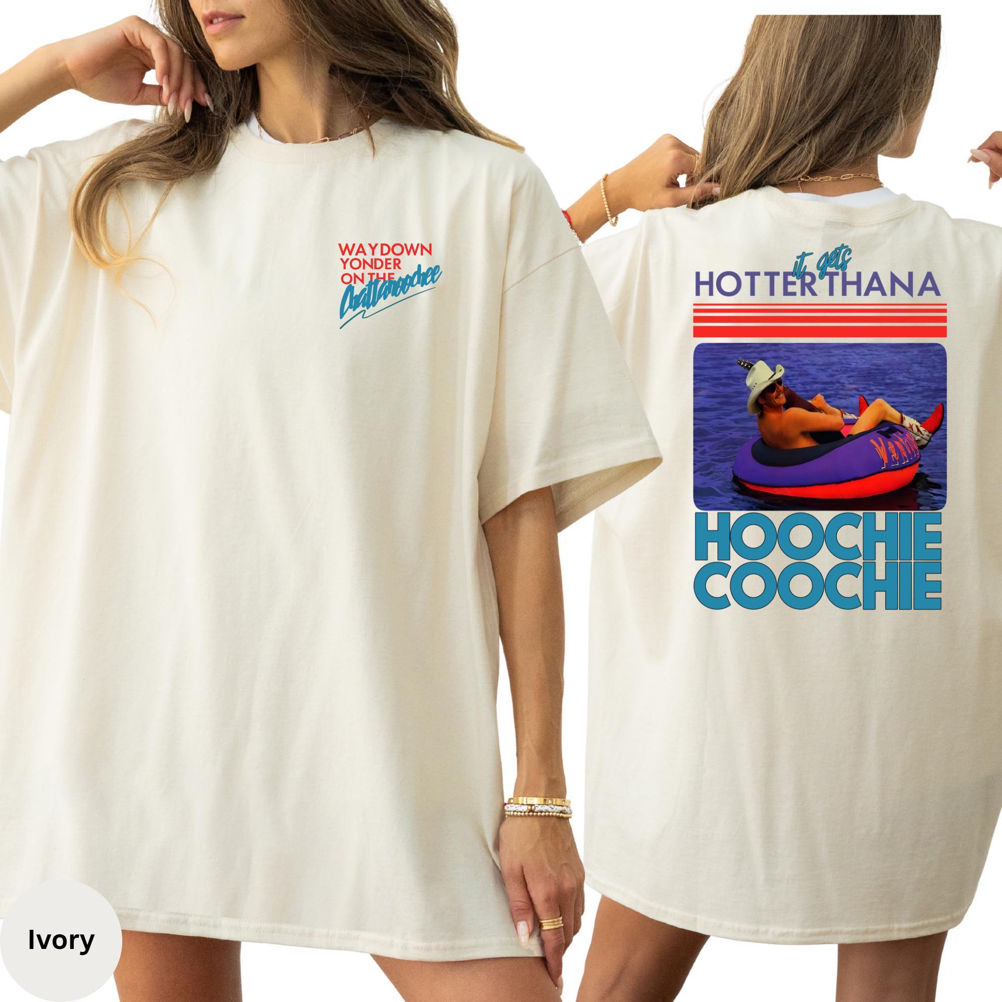 Hotter Than A Hoochie Coochie  Shirt, Meme Summer Vacation Tshirt, Music Lover Gift, 90s Country Music, Trendy Summer Tee