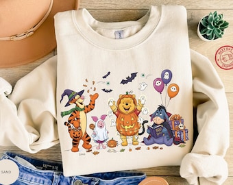 Halloween Friends Sweatshirt, Spooky Ghost Pumpkin Crewneck, Retro Fall  Sweatshirt, Trick or Treat Halloween Gift