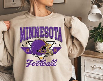 Vintage Minnesota Football Sweatshirt, Minnesota Crewneck,Game Day Sweatshirt, Football Fan Gift