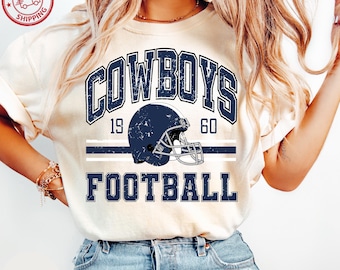 Comfort Colors®Vintage Cowboys Football Shirt, Retro Dallas Football Tee, Game Day Shirt, Football Season Shirt, Dallas Fan Gift