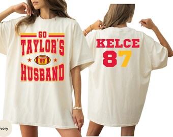 Comfort Colors®Retro Go Taylors Husband Tshirt, Kelce Fan Tshirt, 87 Tee,Kansas City