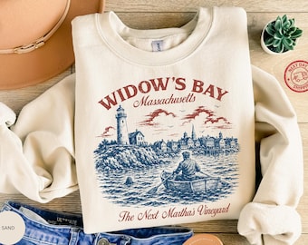 Widow's Bay Massachusetts Sweatshirt, Retro TV Show Graphic, Fictional Town, Vintage Horror Fan Gift,Halloween Outfit