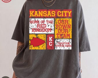 Comfort Colors®Vintage Kansas City Football Shirt,Distressed Team Tshirt, Fan Gift,Retro Football Tee, Game Day Shirt